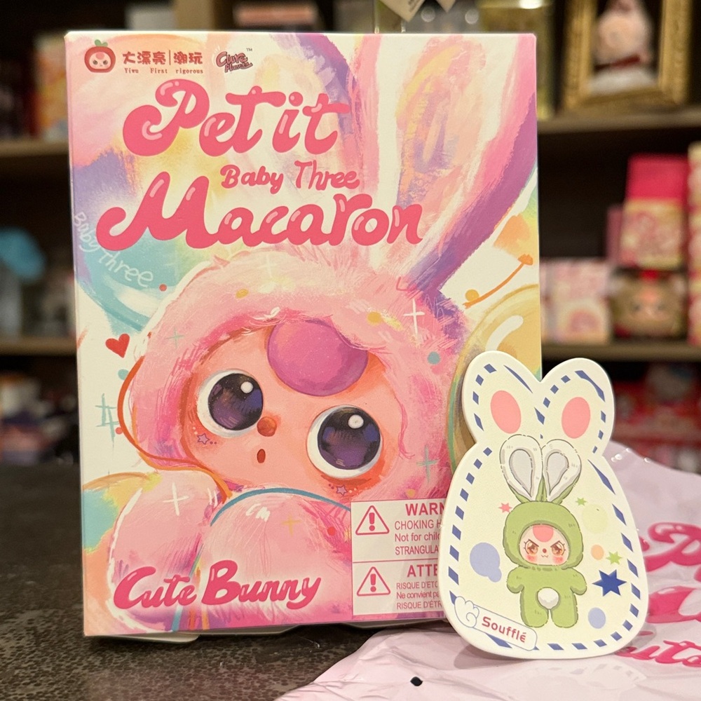 Baby Three Petit Macaron Cute Bunny Plush Pendant - Picture 11 of 16